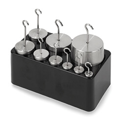 200 gram hook weight QWORK Double Hooked Set, 4 Pcs 200g (0.44lbs) Chrome-Plated Weight, for General Science and Physics Laboratory Work, with Case Industrial & Scientific Measurement Equipment Single Hook Weight 50g 100g